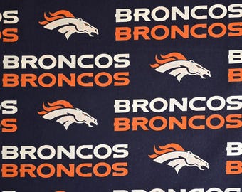 Denver Broncos 100% cotton  Fabric, NFL#2507. 60" wide Fabric by the yard and half yard. Broncos fabric, Football fabric, sports fabric.