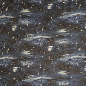 Night sky fabric, Landscape medley#430 for Elizabeth's Studio. Sold by yardage and half yard cuts. Landscape fabric, cloud fabric, moons.