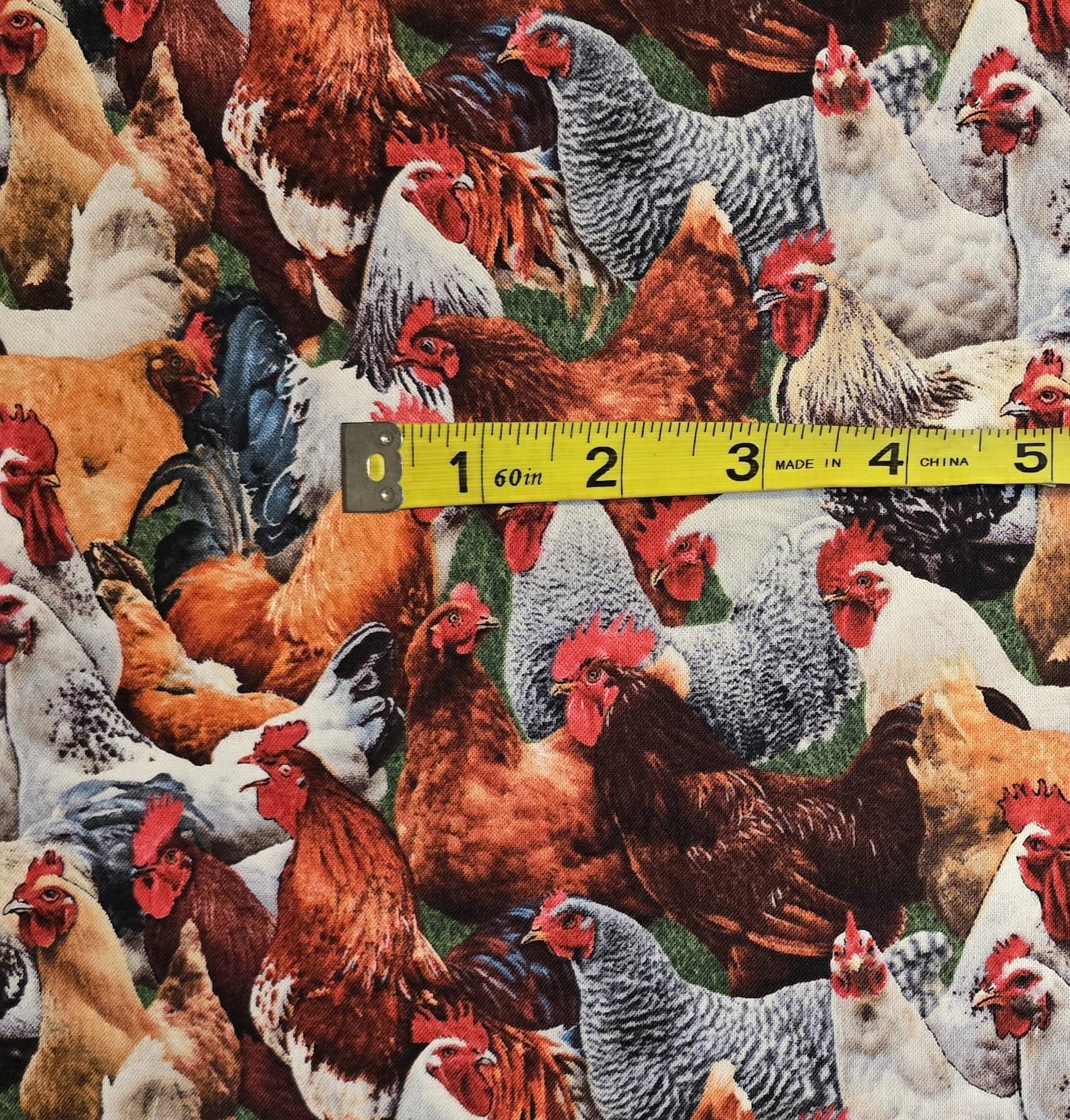 Chicken Fabric Bundle. 6 Fabrics in Fat Quarter and 1/2 Yard Bundles ...