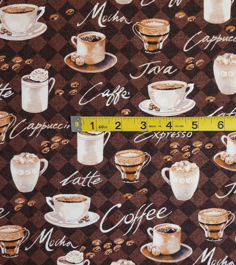 Fresh Brewed, Coffee Fabric Bundle, 6 Different Fabrics in Fat Quarter ...