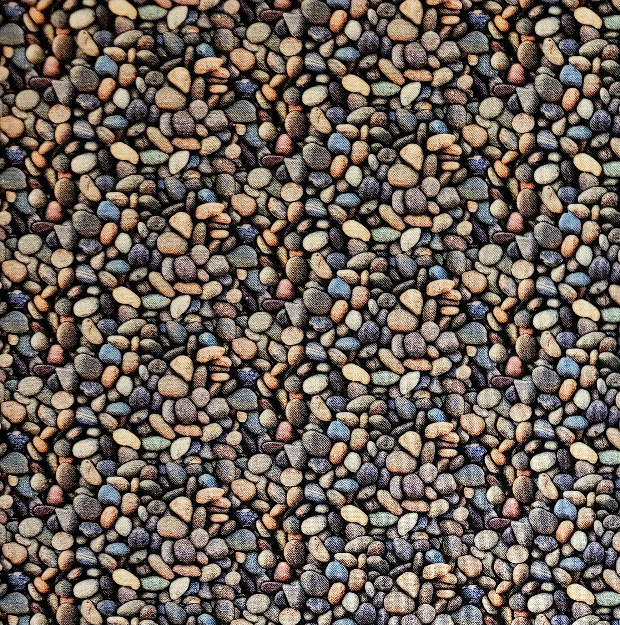 Rock fabric by Elizabeth's Studio #684.  Fabric by yardage and 1/2 yard cuts. Fabric with rocks, Rock fabric, nature fabric.