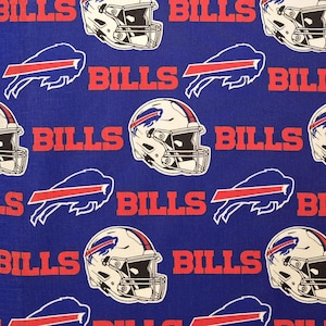 Buffalo Bills Fabric, NFL#6377. 60&quot; wide Sold by the yard and half yard. Buffalo Bills fabric, Football fabric, sports fabric, men&#39;s fabric
