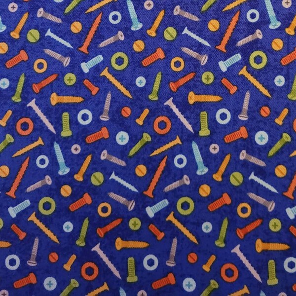 Nuts Bolts Fabric Etsy