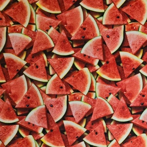 Watermelon fabric,a la carte by Windham Fabrics #51893D. Fabric by the yard and half yard. Food fabric, drink fabric, watermelon fabric.