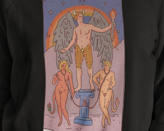 The Devil Tarot Card - Moonrise Menagerie Unisex Sweatshirt