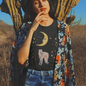 Cosmic Borzoi Moonrise Menagerie Short-Sleeve Unisex T-Shirt