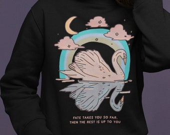 Fate Takes You So Far Swans Moonrise Unisex Sweatshirt