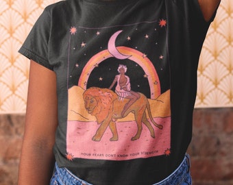 Your Fears Don't Know Your Strength Moonrise Menagerie Short-Sleeve Unisex T-Shirt