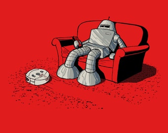 Vacuuming Robot T-shirt (Kids' sizes!)