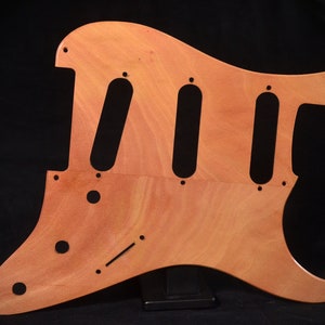 Fender Stratocaster Pickguard, black wood pick guard, vintage guitar pickguard