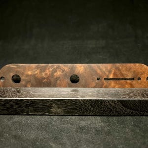 Fender Telecaster Control Plate, Black Walnut pickguard, wood telecaster pickguard
