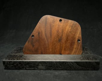 Coperchio della piastra di controllo Firebird in noce nero figurato, battipenna in legno fatto a mano