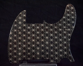 Fender Telecaster Pickguard, black wood pick guard, vintage guitar pickguard