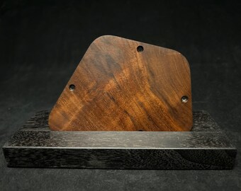 Coperchio della piastra di controllo Firebird in noce nero figurato, battipenna in legno fatto a mano