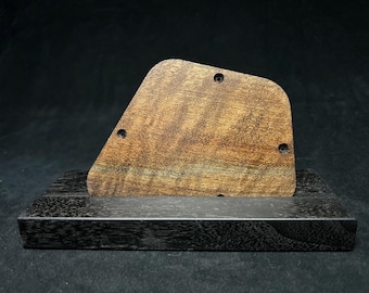 Coperchio della piastra di controllo Firebird in noce nero figurato, battipenna in legno fatto a mano