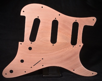 Fender Stratocaster Pickguard, black wood pick guard, vintage guitar pickguard