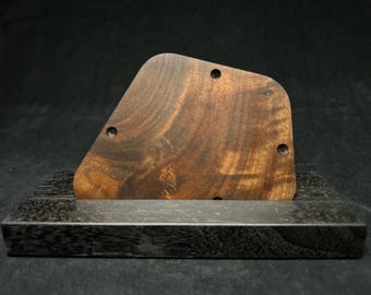 Coperchio della piastra di controllo Firebird in noce nero figurato, battipenna in legno fatto a mano