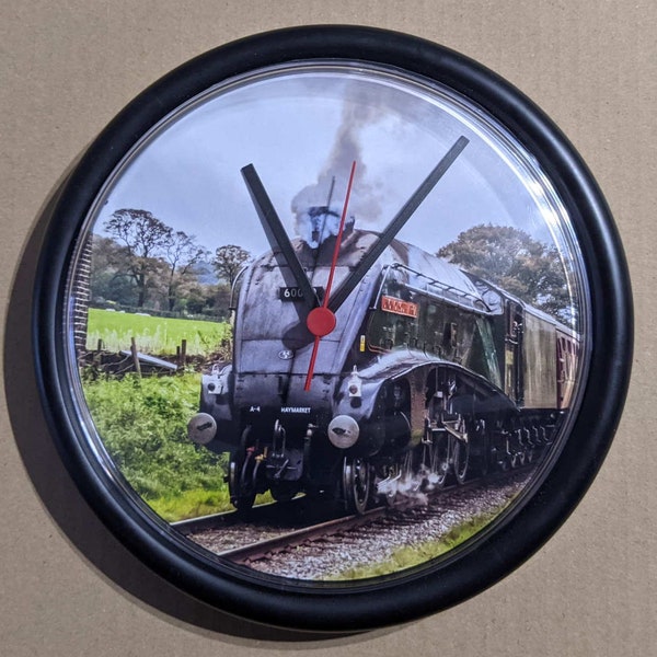 9 inch Wall Clock featuring steam locomotive 60009 Union of South Africa, East Lancashire Railway