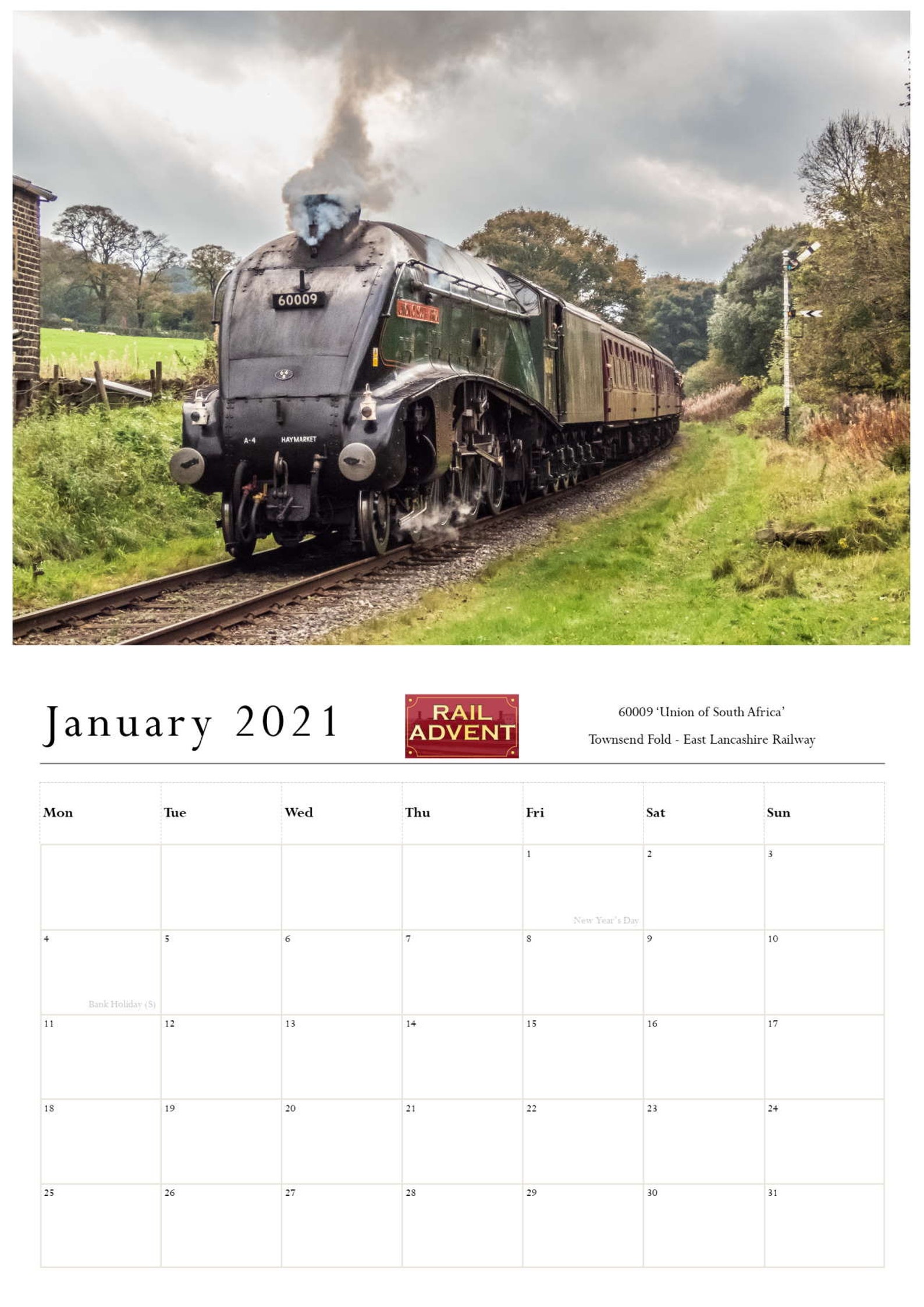 Railway Calendar 2021 Includes Steam and Diesel Etsy