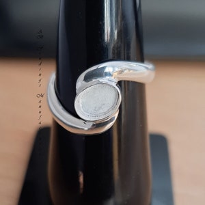 Sterling Silver Blank Ring: Oval Bezel Cup, DIY Jewelry Making