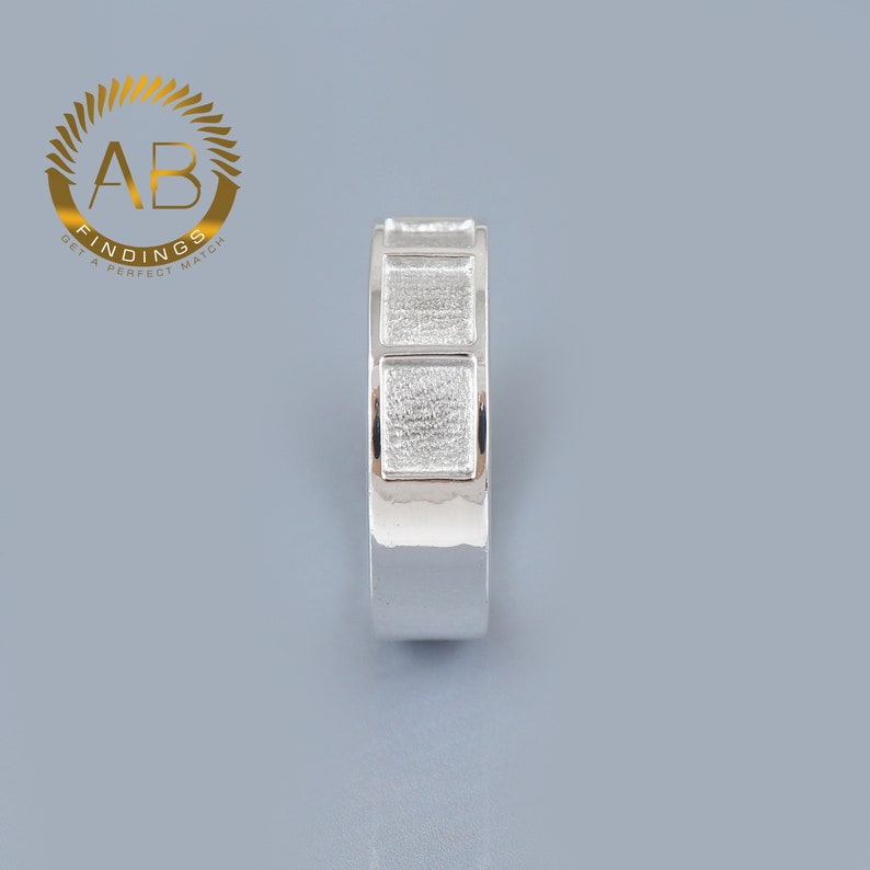 6mm Wide 925 Sterling Silver Three Channel Band Ring best for cremation ring, Ashes ring, memorial jewellery, breast milk jewellery image 3