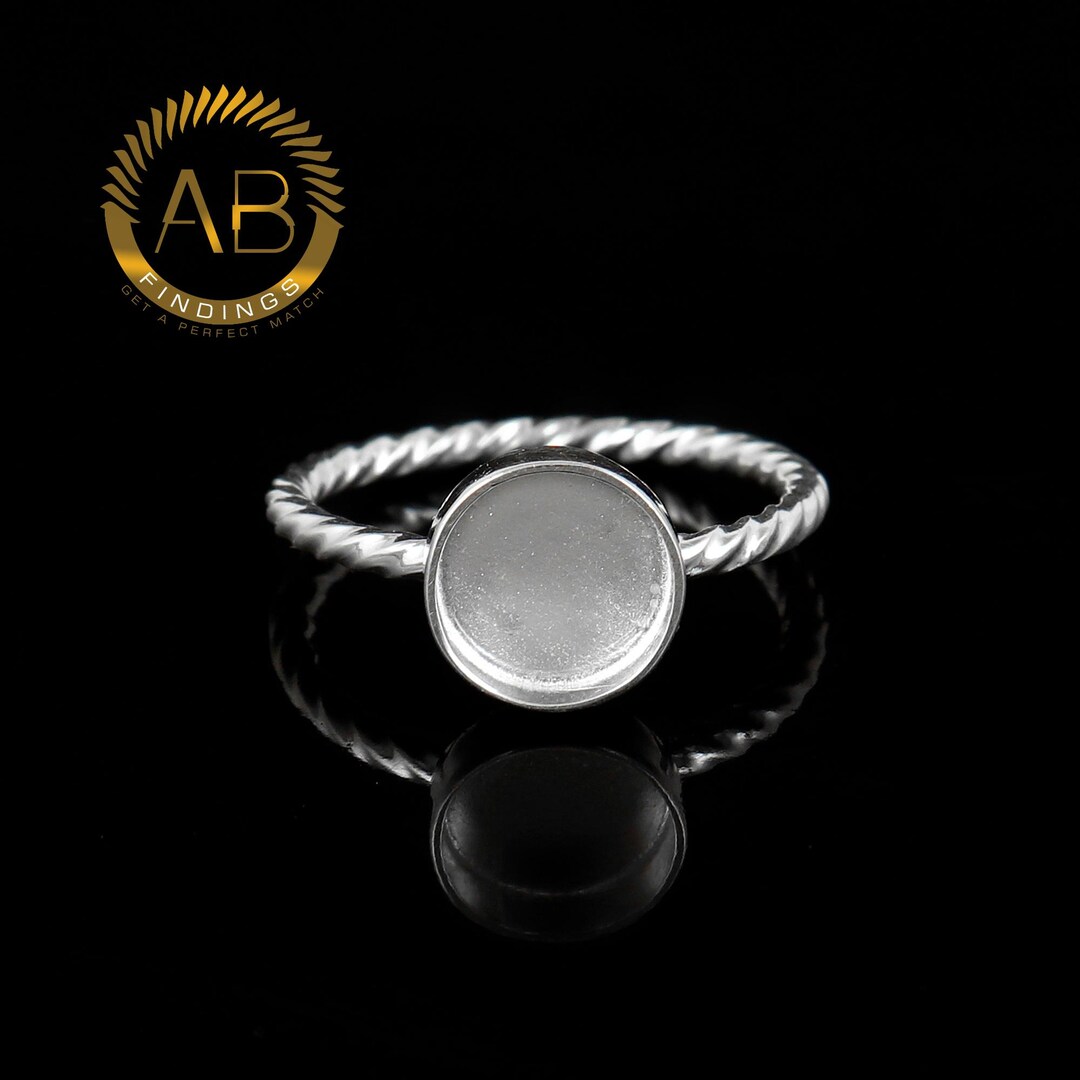 Wire Bezel Rings Spiral Wire Sterling Silver Bezel Ring Blank: DIY Jewelry Making - Etsy ...