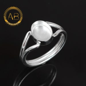 Sterling Silver Pear Bezel Cup Ring: DIY Resin Jewelry