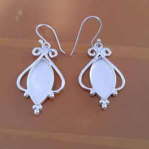 Sterling Silver Marquise Blank Earrings: Wholesale DIY Jewelry Supplies, Jewelry Making Collet
