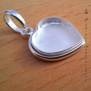 Sterling Silver Heart Bezel Pendant: Resin Jewelry Setting