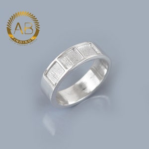 6mm Wide 925 Sterling Silver Three Channel Band Ring best for cremation ring, Ashes ring, memorial jewellery, breast milk jewellery image 1