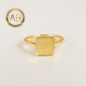 Sterling Silver Square Bezel Ring: Handmade DIY Jewelry Supplies