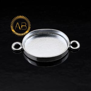 Keepsake 925 Sterling Silver Oval Blank Bezel Bracelet Settings, Good for Resin