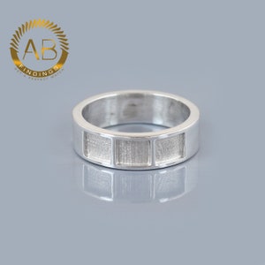 6mm Wide 925 Sterling Silver Three Channel Band Ring best for cremation ring, Ashes ring, memorial jewellery, breast milk jewellery image 2
