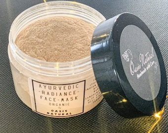 Ayurvedic Herbal face mask powder, natural clay mask with Ayurvedic herbs, sandalwood, Turmeric mask for brighter, clear and radiant skin.