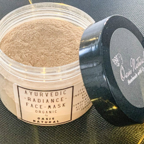 Ayurvedic Herbal face mask powder, natural clay mask with Ayurvedic herbs, sandalwood, Turmeric mask for brighter, clear and radiant skin.