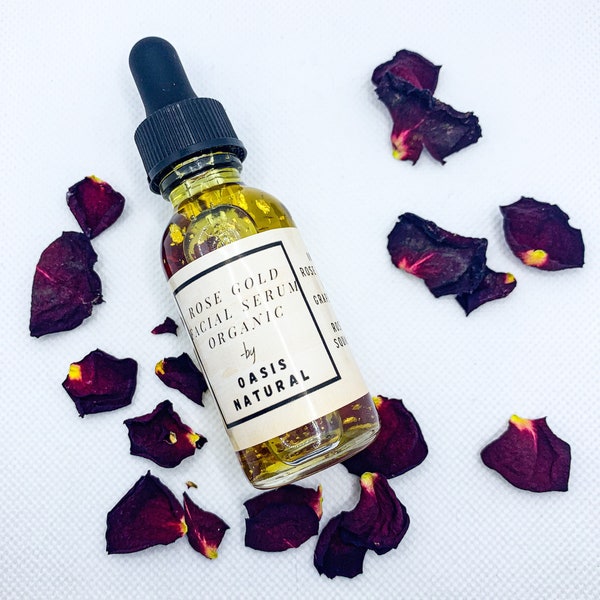 Organic Rose Face Oil , Hydrating Facial Serum, Natural Botanical Blend for Radiant, Glowing Skin,Moisturizing Face Oil for Dry, Dull Skin.