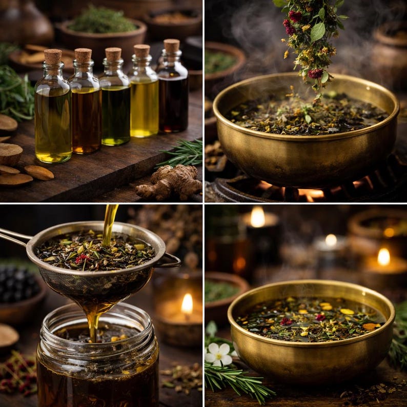 Ayurvedic Indian Herbal hair Oil, herbs infused with Hibiscus, Amla Fenugreek, Curry Leaf, Moringa, Bhringraj for healthy, stronger hair 画像 3