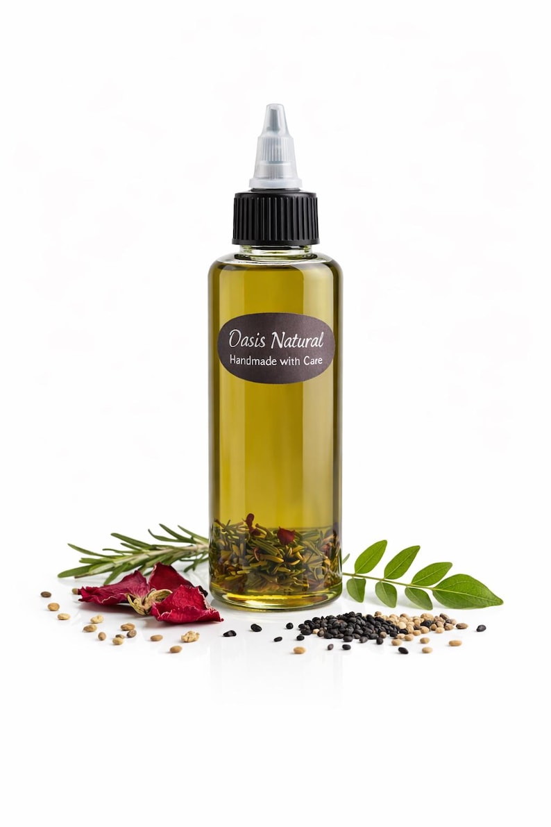 Ayurvedic Indian Hair Oil, Herbal Hair Oil, Ayurvedic Herbs, Hair food, Best pure oil, Natural Hair Care, Moisturize, Dry Scalp treatment image 6