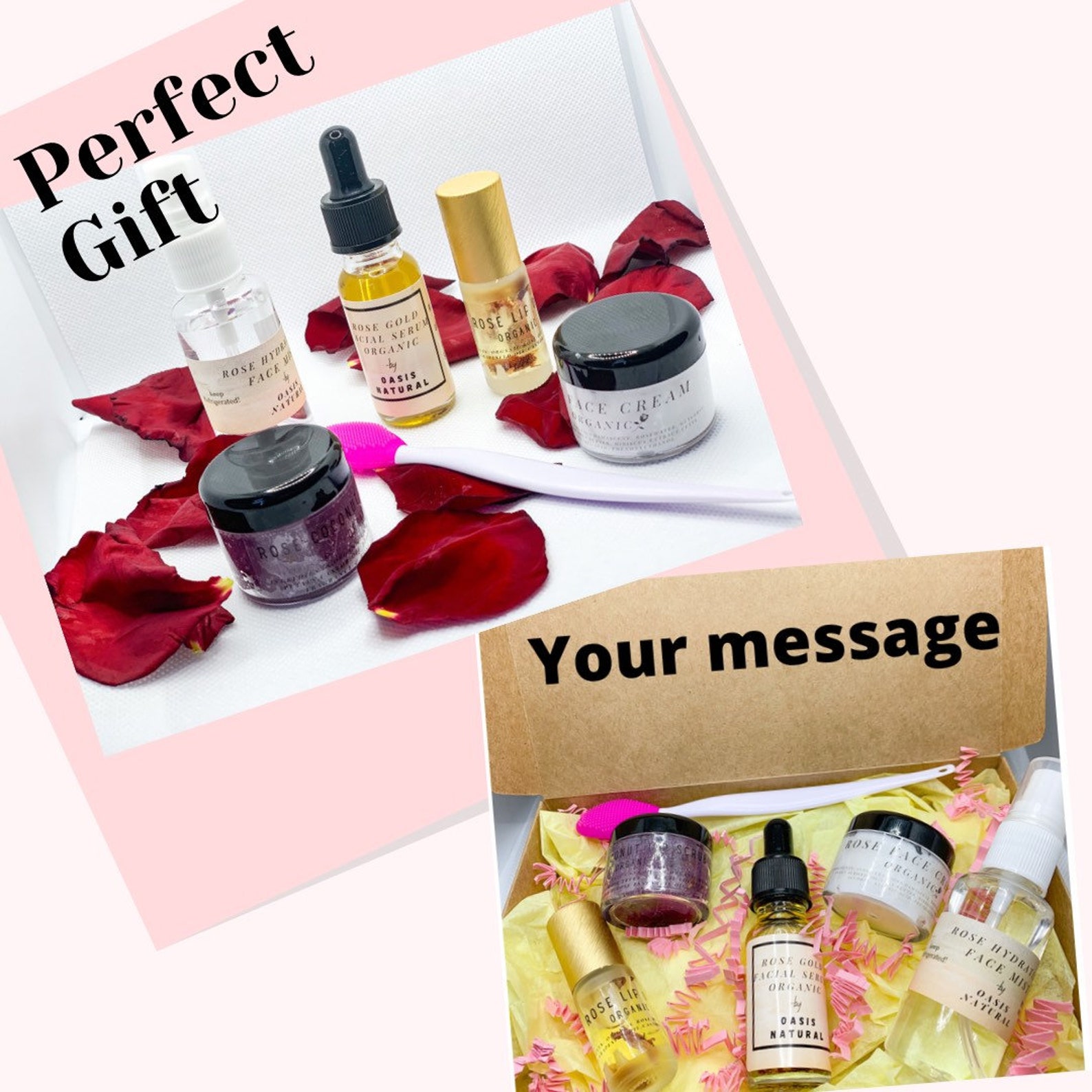Skin Care Gift Set Self Care Package Rose Spa Gift Kit Etsy