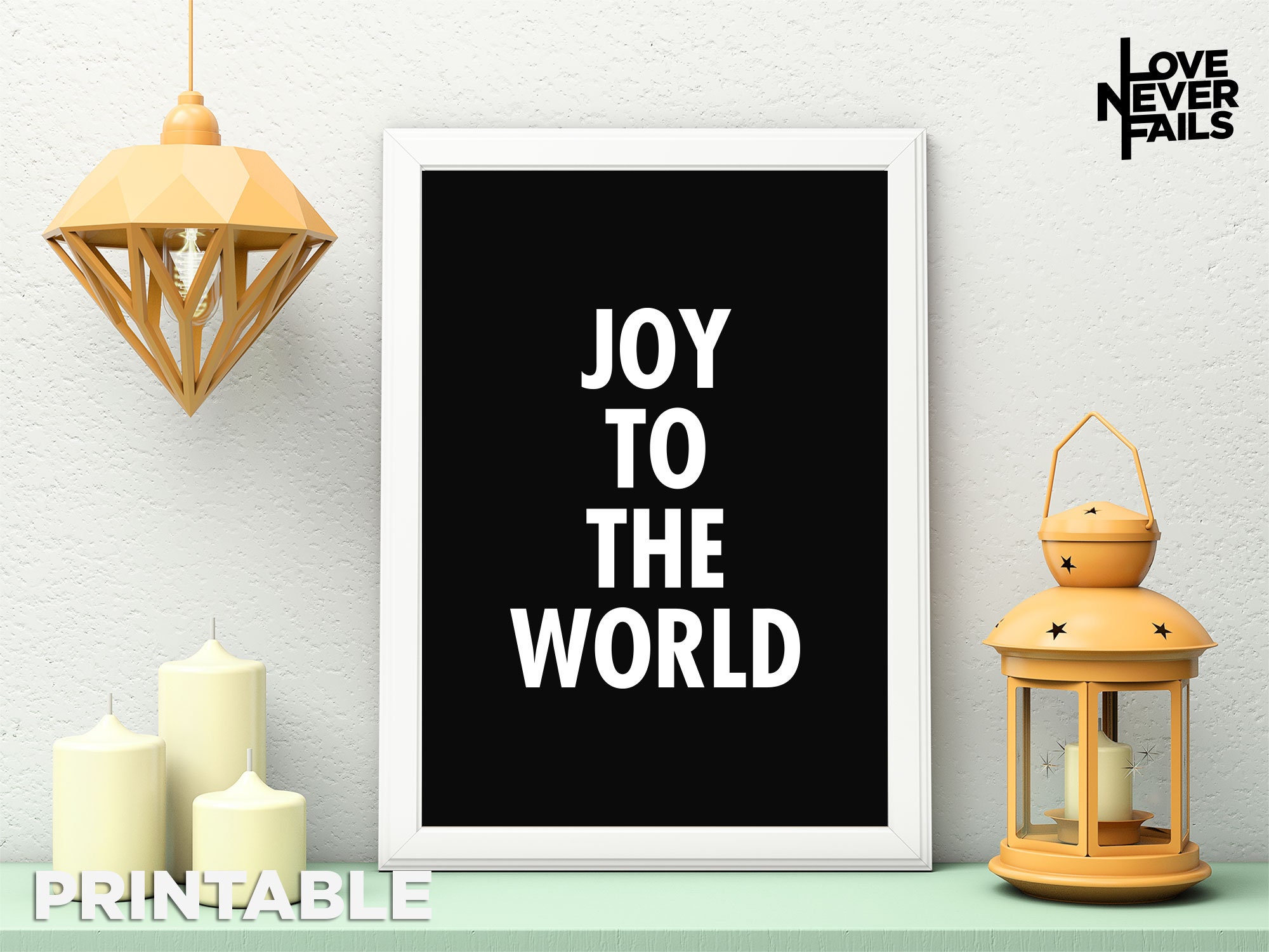 Joy to the World Christmas Carol PRINTABLE DOWNLOAD Home  Etsy UK