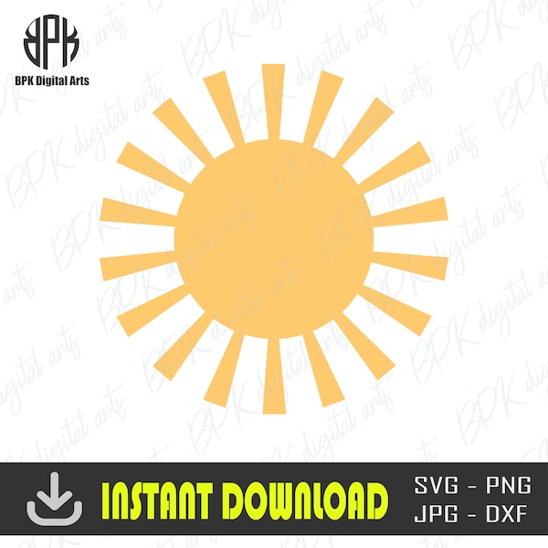 Sun svg, Sunshine, Sunburst, Summer clipart, Hello summer, Instant Download SVG,PNG