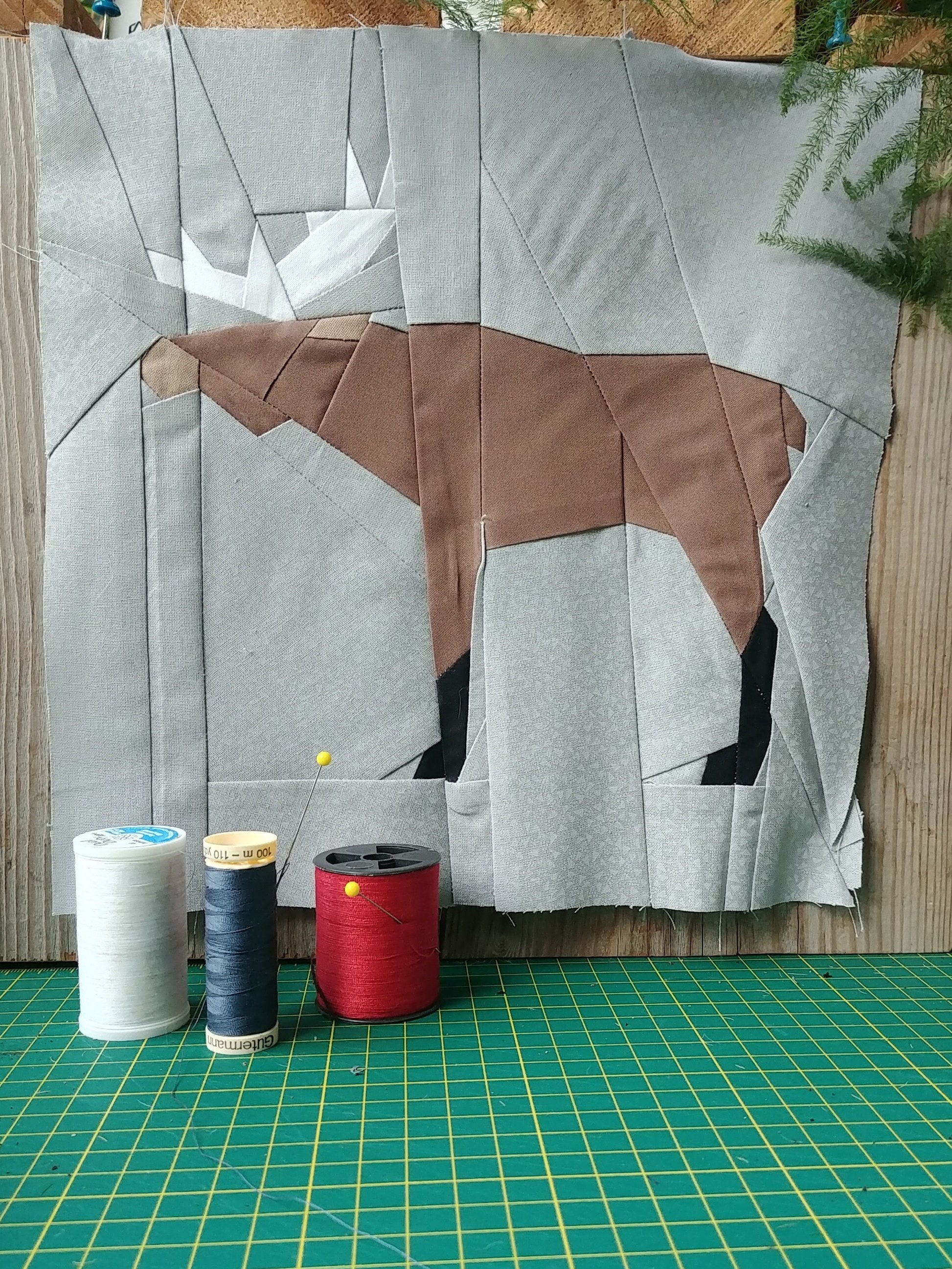 Moose Patterns Geometric Moose Foundation Paper Piecing Pattern - 10 and 20 Inch Pdf ...