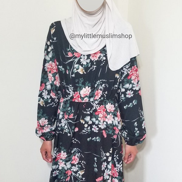 Muslim Girl Dress Hijab Long Sleeves Abaya Islamic Clothing Gifts Eid Ramadan Graduation Special Occasion For Kids Full Coverage