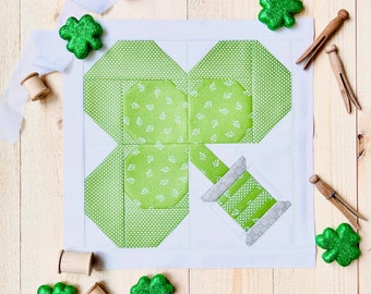 Sew Lucky Quilt Block PDF Pattern