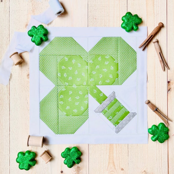 Sew Lucky Quilt Block PDF Pattern