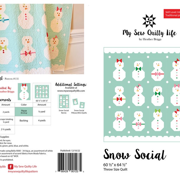 Snow Social PDF Pattern