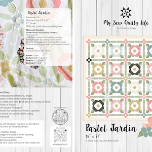 Pastel Jardin Quilt PDF Pattern