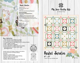 Pastel Jardin Quilt PDF Pattern