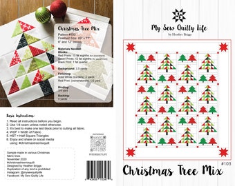 Christmas Tree Mix Quilt PDF Pattern