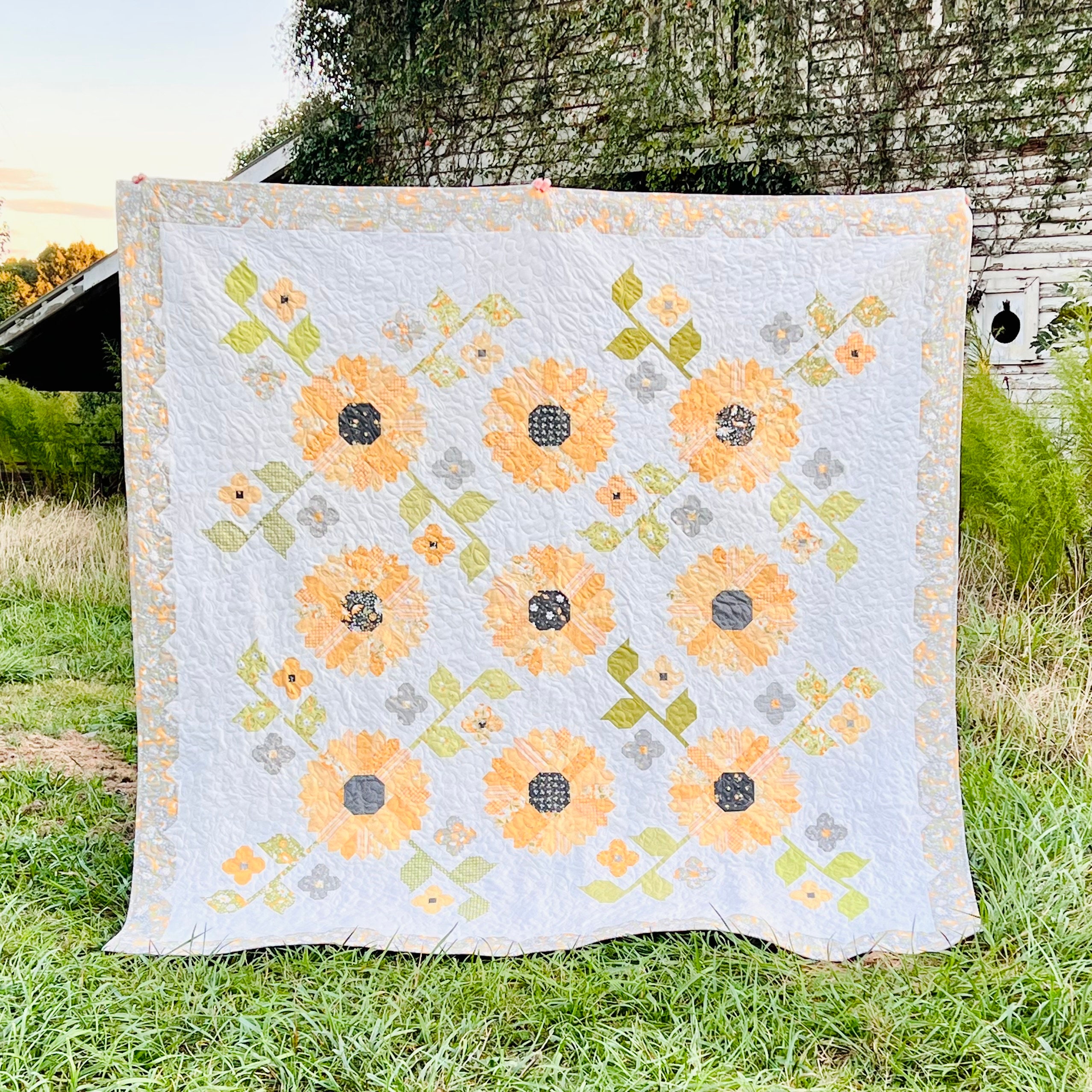 Sunflower Stand Quilt PDF Pattern Etsy
